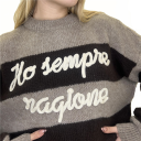 maglione con ricamo ho sempre ragione